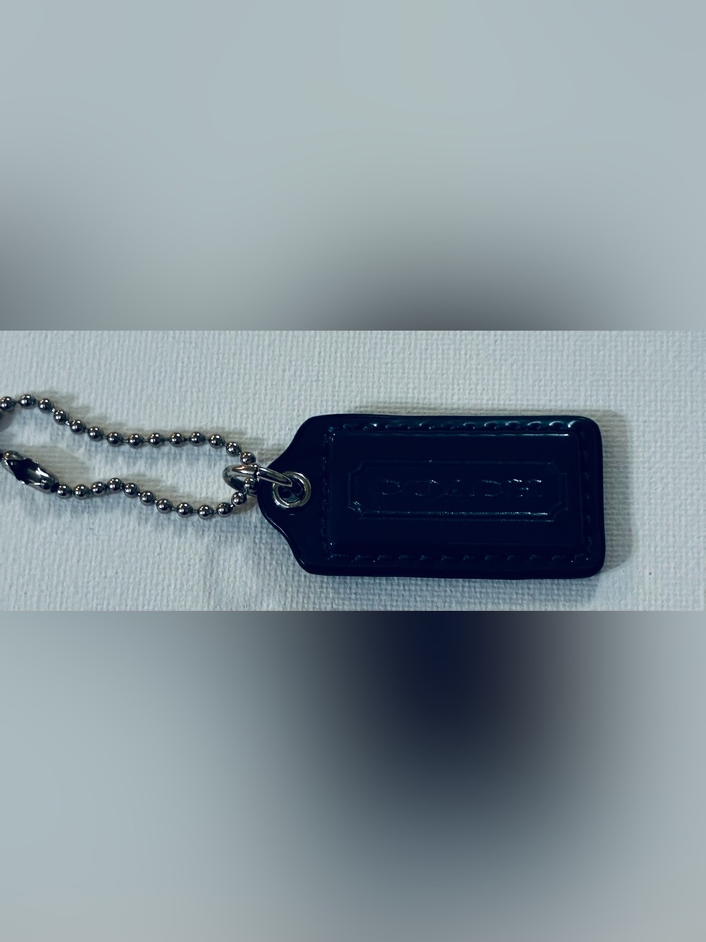 Coach EUC Navy, leather / keychain @2 inches